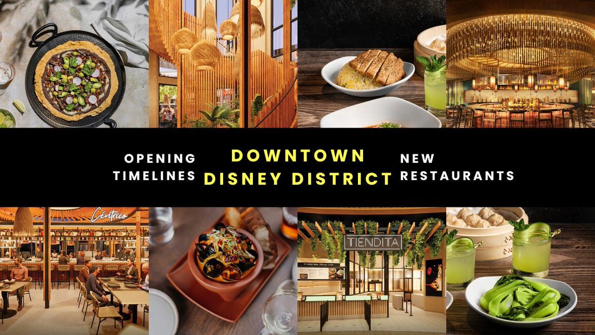 Restaurant Opening Timelines and Two New Restaurant Concepts for Downtown Disney District Announced
 buff.ly/3PXoHwT

#geekeats #disneyland #downtowndisney