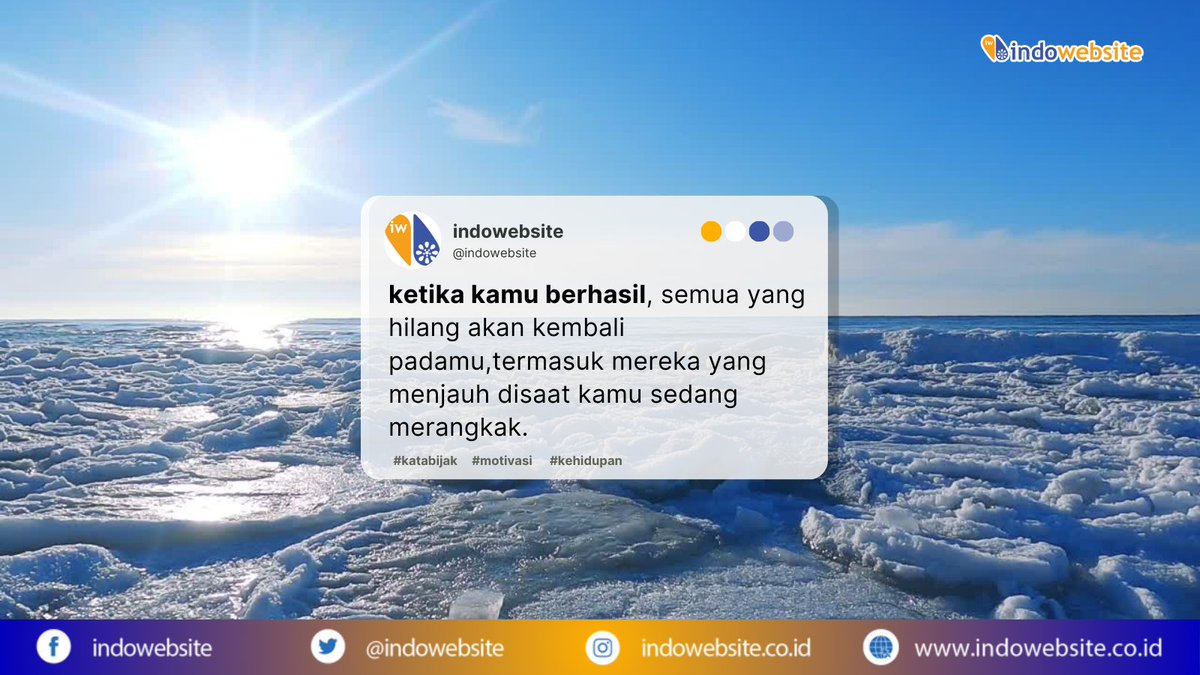 indowebsite's tweet image. Di perjalanan menuju kesuksesan, kita mungkin kehilangan banyak hal, termasuk dukungan dari mereka yang menjauh saat kita sedang berjuang. Namun, saat kita mencapai puncak, segala yang hilang akan kembali, termasuk mereka yang pernah pergi.#Kesuksesan #SelfImprovment #Indowebsite