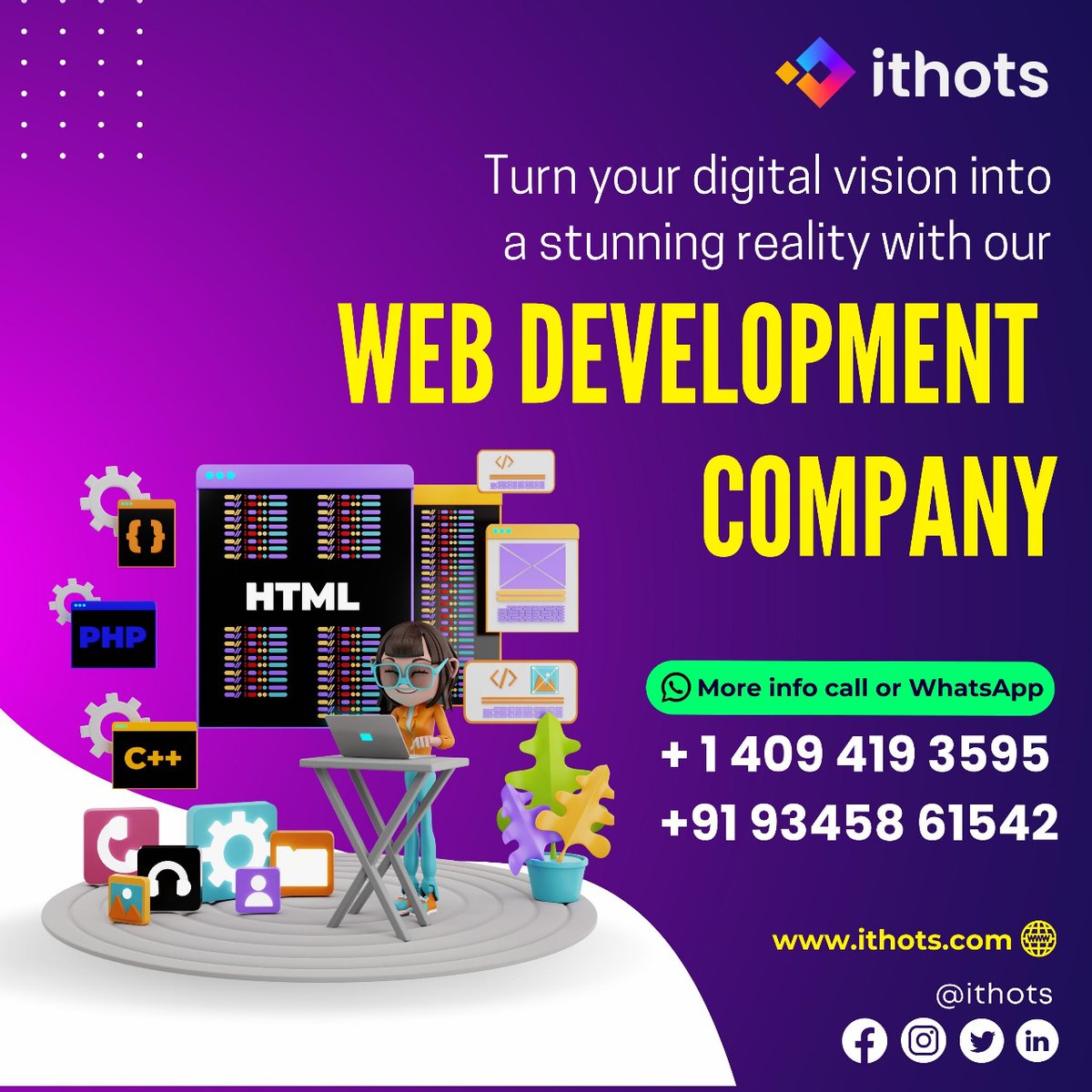 Enhance user engagement and conversions with our cutting-edge web development strategies
For More details : ithots.com
Call now :+1409 419 3595 ,+9193458 61542

#webdevelopment #webdevelopmentagency #webdevelopmentservices #webdevelopmentexpert #webdevelopmentcompany