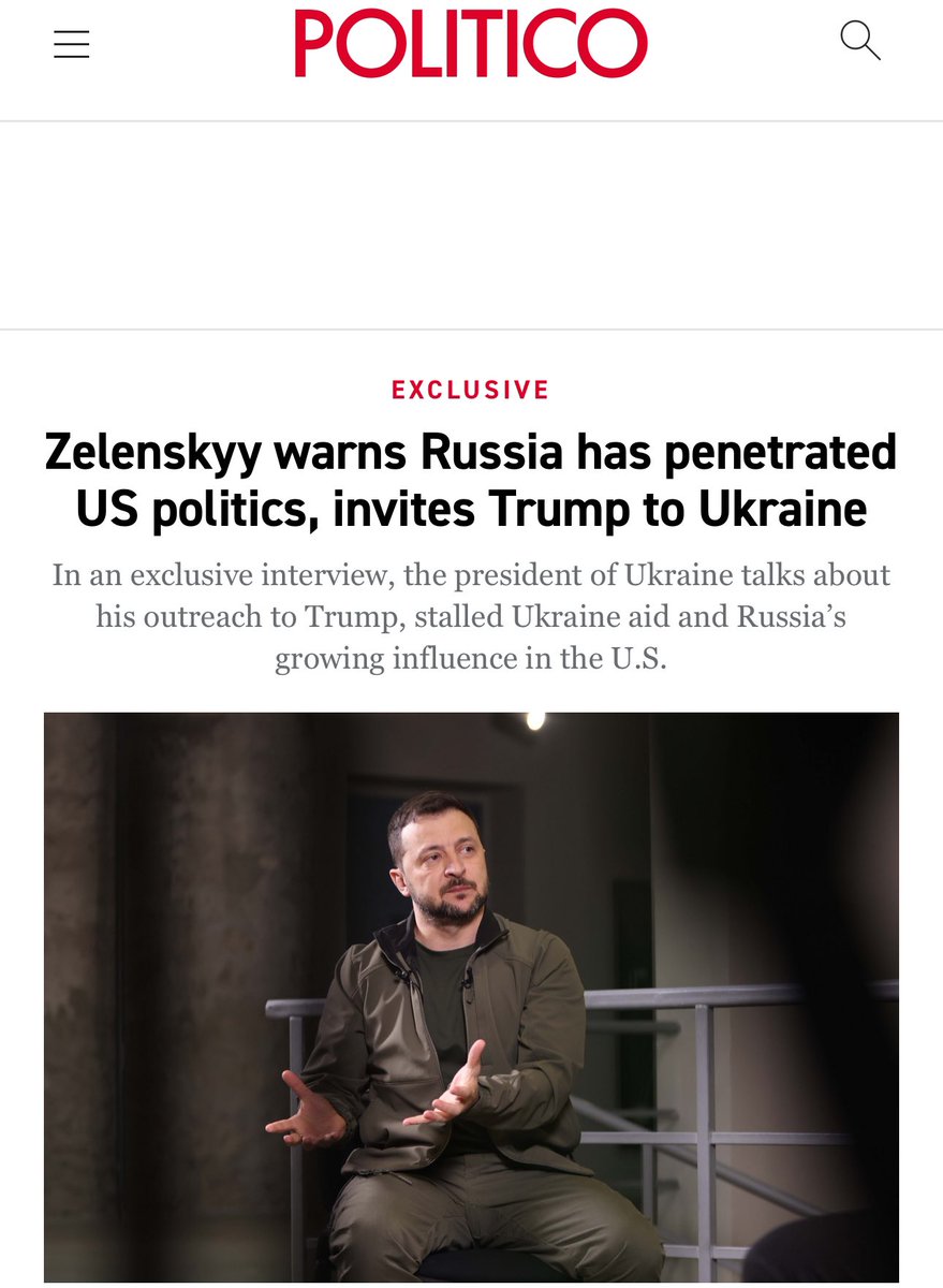 BREAKING - WISDOM FROM UKRAINE: Zelenskyy warns Russia has penetrated US politics, invites Trump to Ukraine