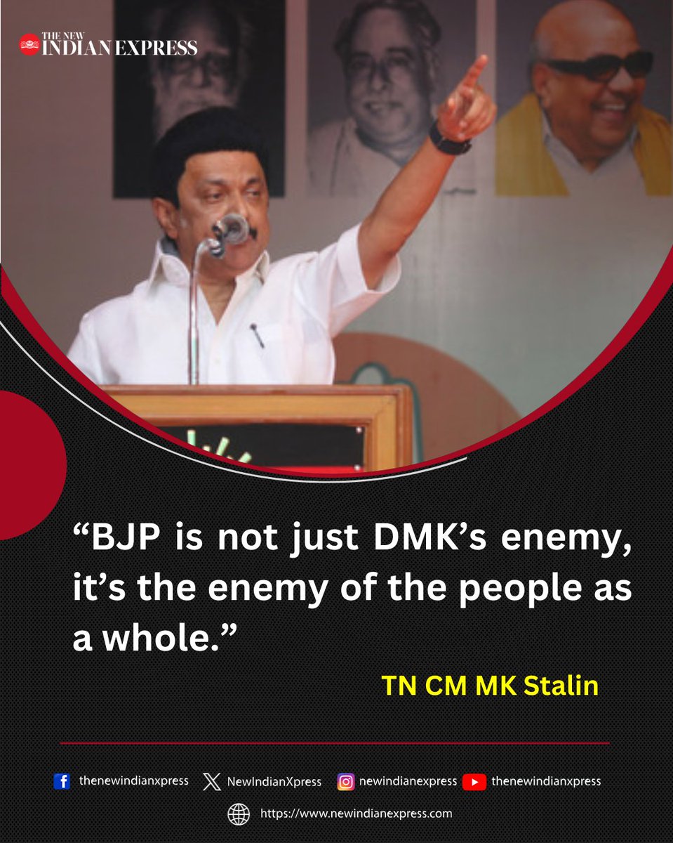 #TNIEexclusive | The soil of Tamil Nadu, in particular, is one of communal harmony. Here, the mood is always against the BJP, which intends to gain by fueling communal politics, @CMOTamilnadu @mkstalin told TNIE. READ: newindianexpress.com/states/tamil-n… @muruga_TNIE #Elections2024