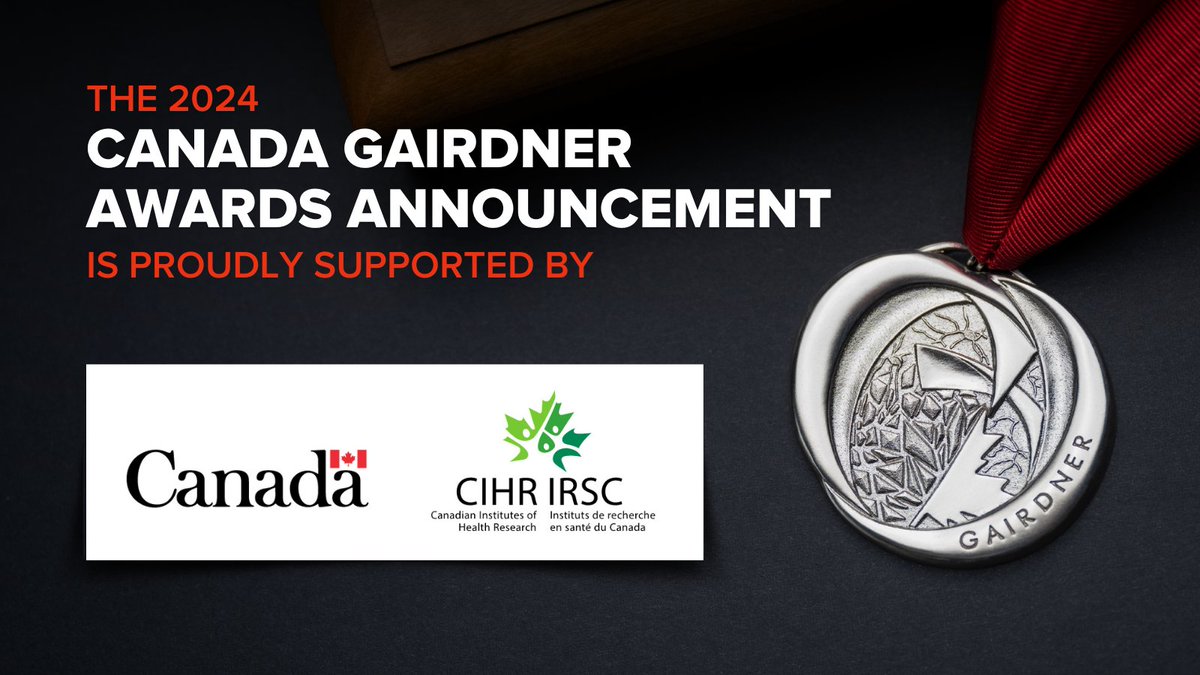 Today at 10 AM ET we are hosting a virtual event to announce the 2024 Canada #GairdnerAwards Laureates! The Gairdner Foundation is proudly supported by The Government of Canada and @CIHR_IRSC Tune in here to watch the announcement live: gairdner2024.virtualvenue.ca