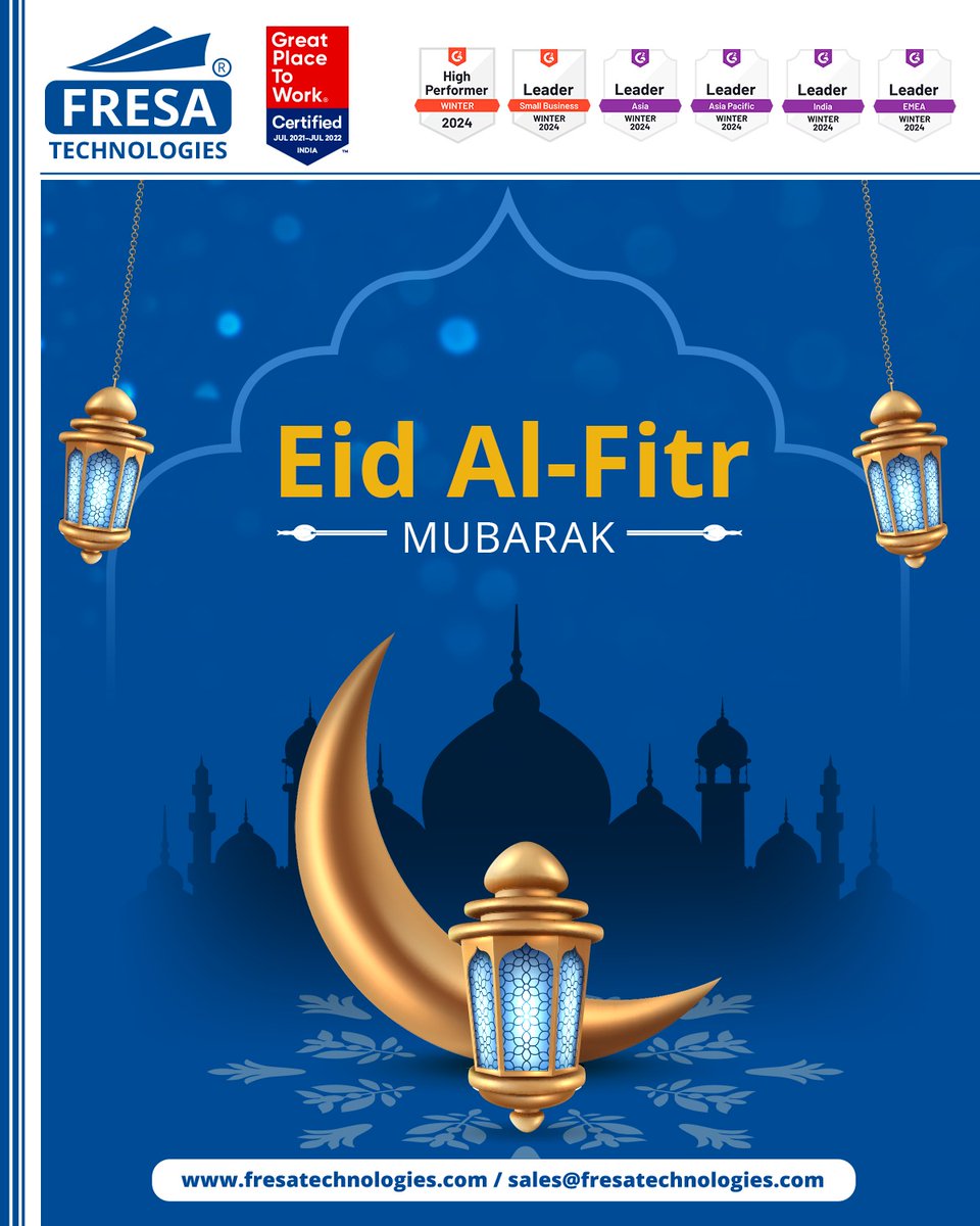 fresatechnology's tweet image. Eid Al-Fitr MUBARAK
#fresa | #slashdot | #sourceForge | #highperformer | #logistics  #ERP | #Festival | #Ramadan | #Mubarak | #EidAlFitr | #EidAlFitr2024
