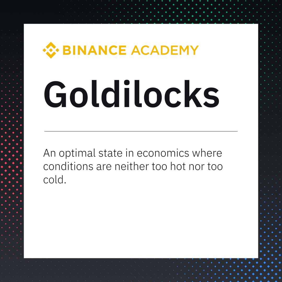 While cryptocurrency markets operate differently than traditional markets, they are still subject to broader market sentiment and investor behavior, so crypto-assets may also be affected by Goldilocks periods. Learn more in our glossary 👇 academy.binance.com/en/glossary/go…