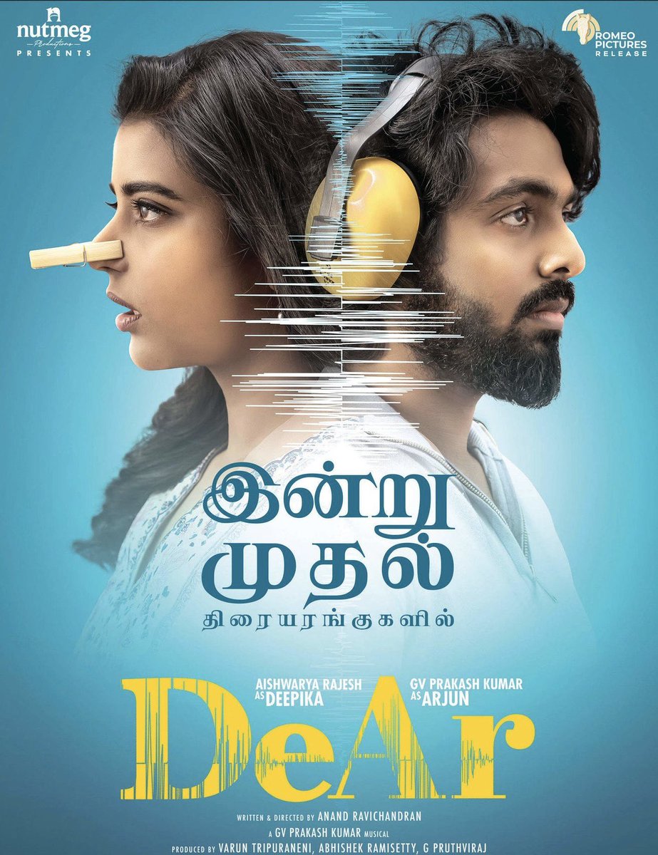 #DearFromToday at your Parimalamcinemas. A feel-good and lovely story by @gvprakash & @aishu_dil very good response from special premier @Anand_RChandran @tvaroon @mynameisraahul @narentnb #DeAr 💙