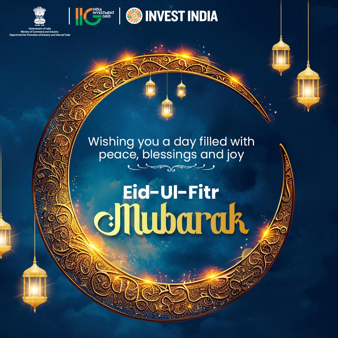 Team @IIG_GoI extends warm greetings filled with joy and cherished moments on this festive occasion. #Eid2024 #EidMubarak #EidWishes #IIG #GrowWithIndia #EidUlFitrMubarak