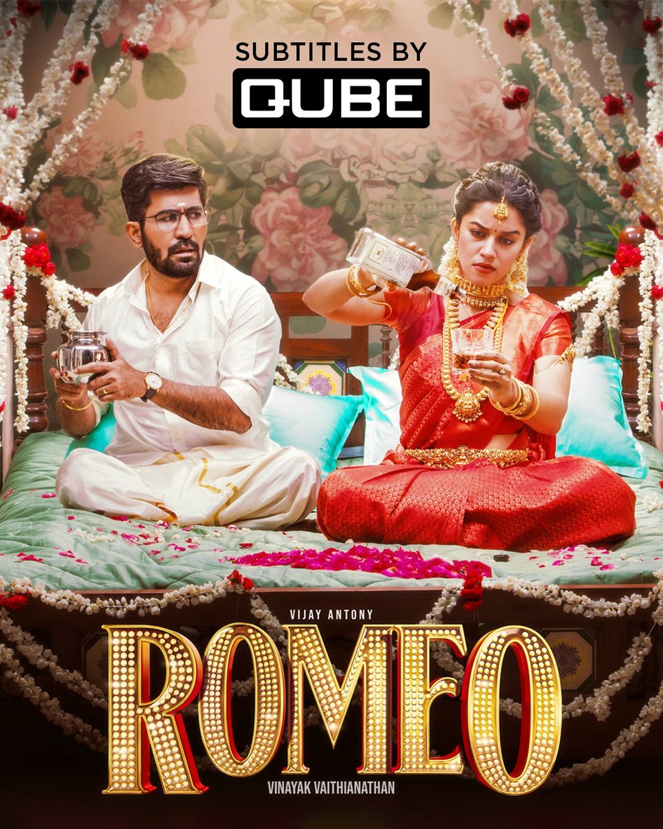 #Romeo has been subtitled by QUBE! 📷

Witness this fun-filled dramedy starring @vijayantony and @mirnaliniravi at a theatre near you!

Here's wishing @vijayantony and @actorvinayak_v the best for the release! 📷
#subtitles #contentservices