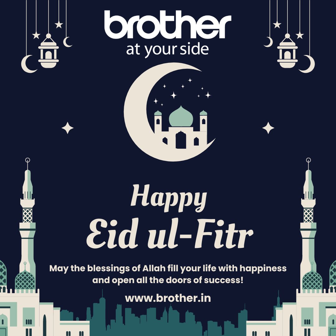 May this blessed occasion fill your life with happiness, peace, and abundant blessings.

#EidAlFitr #EidUlFitr #EID

#Brother #BrotherIndia #AtYourSide