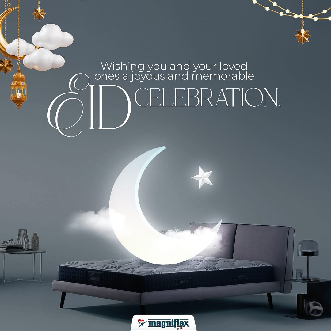 May the blessings of Eid fill your home with peace, happiness, and countless moments of restful sleep. Eid Mubarak from all of us at Magniflex! #eid24 #eidmubarak #RamadanMubarak #ramadan2024 #Ramadan