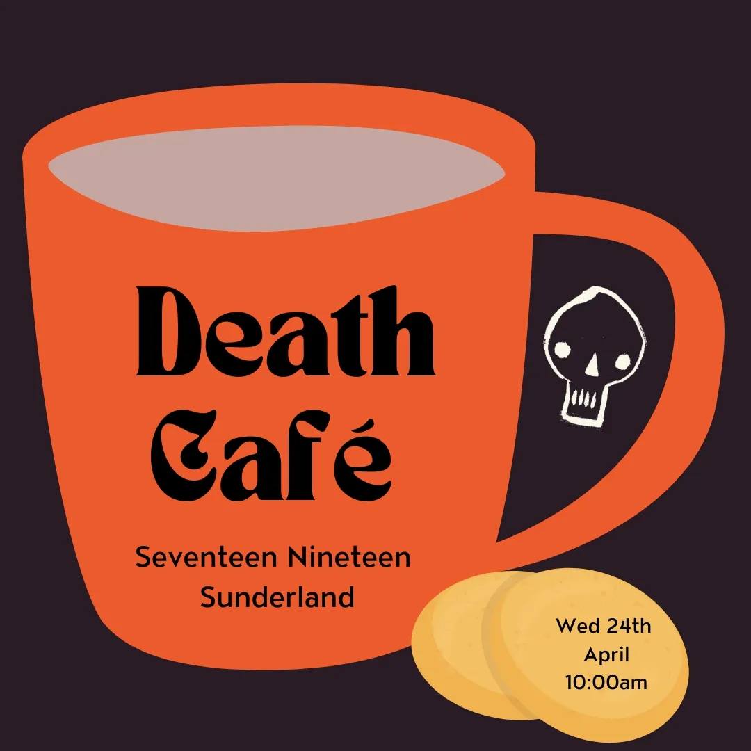 Talking about death and dying can be hard but is important to help us make the most of our lives. To open conversations and reduce stigma, Death Cafés start discussions on death, dying and grief. Find out about Dead Good Legacies Death Café at @17Nineteen: wellbeinginfo.org/events/death-c…