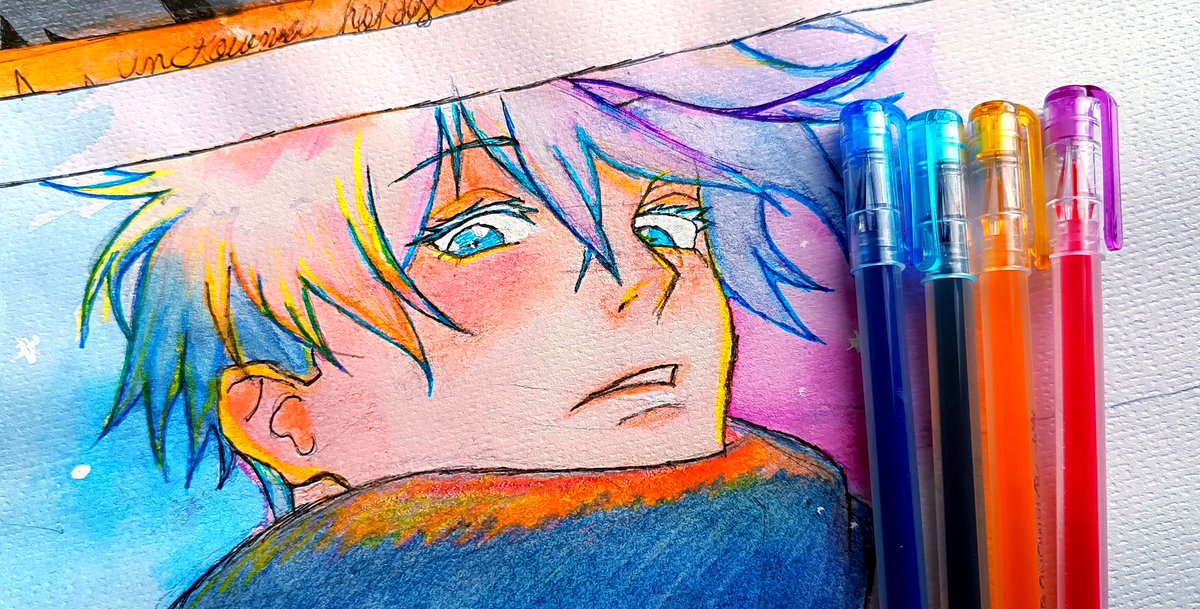 بما اني ما طلعت ابدا بالعيد ☹️💔
قررت واسي نفسي وكمل اخر صفحة بدفتر الرسم