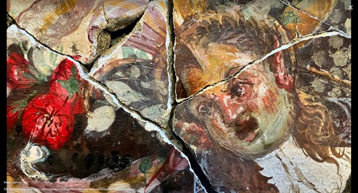 WOW! Breathtaking new paintings found in Pompeii! Really stunning! 👉 bbc.com/news/science-e…
