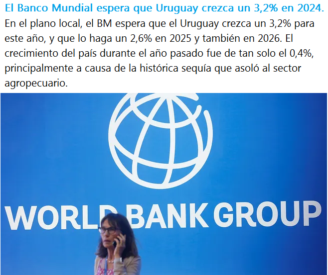 🇺🇾El Banco Mundial alertó por el 'estancamiento' de las economías latinoamericanas, ¿qué pasa con Uruguay? El organismo multilateral destacó 'avances significativos' en materia de estabilización económica, pero advirtió por el crecimiento en la región. ➕ℹ️ambito.com/uruguay/el-ban…