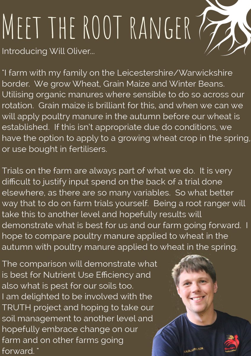 MEET THE ROOT RANGER👋🔬 Introducing @willoliver88 - farmer on the Leicestershire/Warickshire border. Will hopes that involvement as a #RootRanger in the TRUTH project will help him to unveil his soil secrets. Read more below⬇️