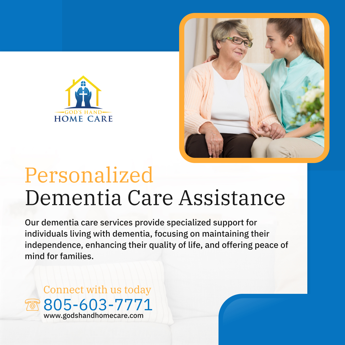 Discover how our dedicated caregivers provide personalized support and compassionate care for individuals living with dementia, helping them navigate daily challenges with dignity and respect. 

#OxnardCA #HomeCare #DementiaCare