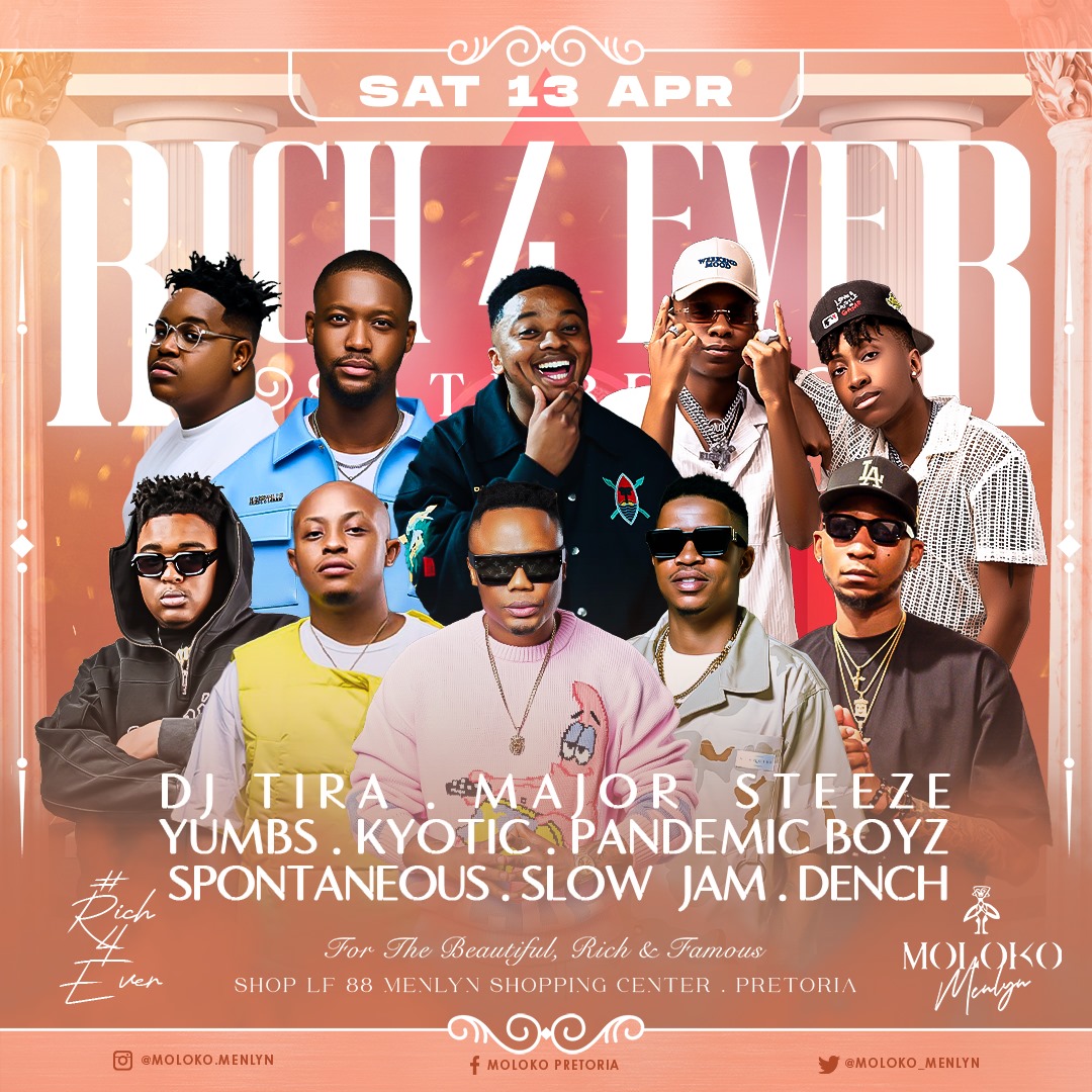 #Rich4everSaturdays @Moloko_Menlyn With Malume @DJTira ft @PandemicBoyz_za @kyotic @djspontaneous @Djyeankeyz @KingMus09263594 @PoizonDaGodfada Edwin Sodi | EFF and MK | President Jacob Zuma