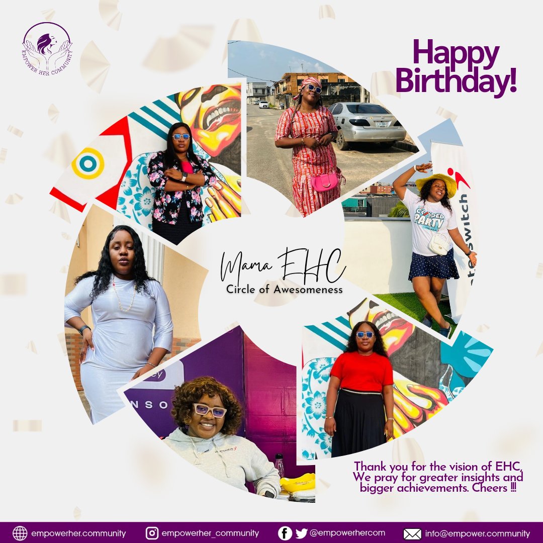 Happy Birthday to Mama EHC @EOkaome 🥳 You are such an amazing person. And you've been such a strong force and advocate for women in tech. Today, we celebrate you for who you are, and for all that you do Cheers to a super-amazing year and beyond 🤗💜 #EOkaome #EHCMama