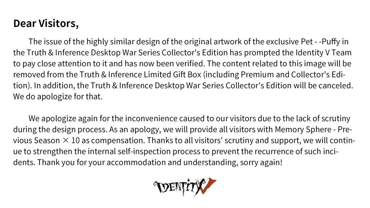 Important Update: Adjustments regarding the Truth & Inference Desktop War Series Collector's Edition due to artwork similarity - details to follow below.