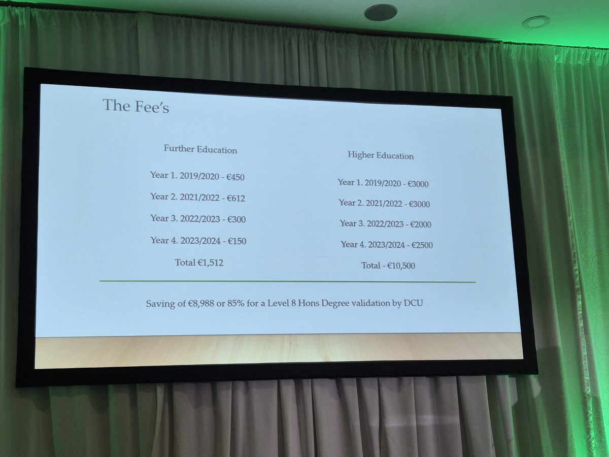 Daithi O' Toole studying in Ballyfermot College of Further Ed, highlighting need for wellbeing supports, financial supports!truly inspiring and insightful keynote on #pathways #progression #success he acknowledged @andrewbrownlee7 Cecilia Monroe and others! @SOLASFET @DeptofFHed