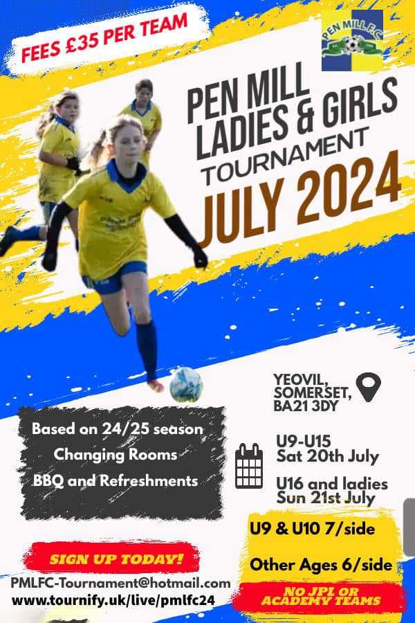 Some of our age groups are filling up very fast!! Get your entries in to ensure you don't miss out ⚽️💙💛

Keep sharing and tagging your football friends. 

tournify.uk/live/pmlfc24