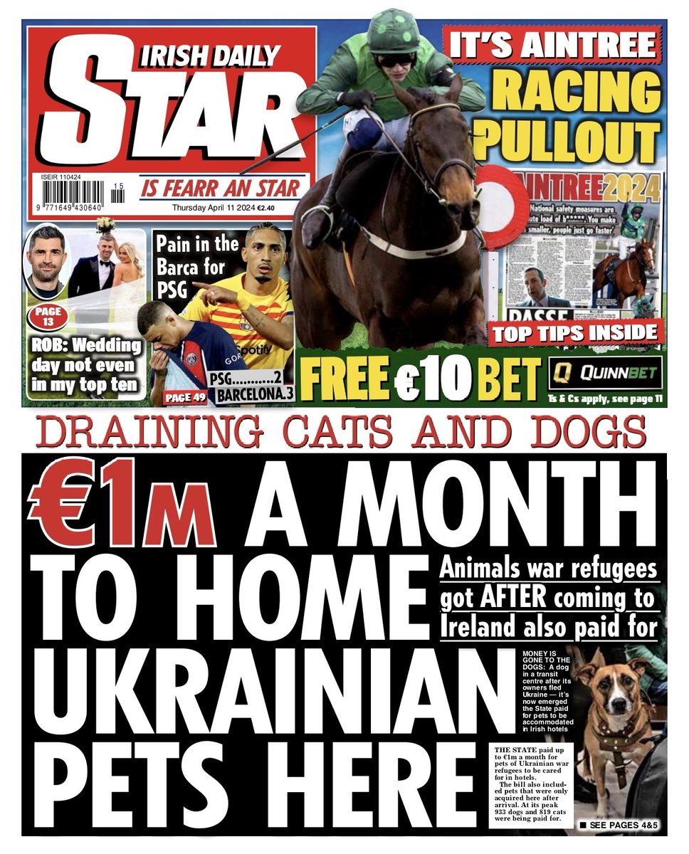 Thursday's bumper edition includes Aintree racing pullout