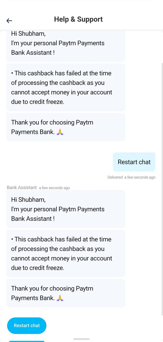 Shubham_Mohite's tweet photo. @Paytm closed my paytm fastag, yet to get the security deposit back saying credits are blocked. Need my security deposit back either in my wallet or any other account. Not even able to access help and support. https://t.co/dP2GvTS7DB