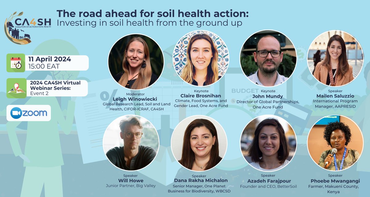 🔴#HappeningNow! CA4SH Webinar Series: The road ahead for soil health action | Investing in #SoilHealth from the ground up 💪 Register and join the discussion ✍️ shorturl.at/ef