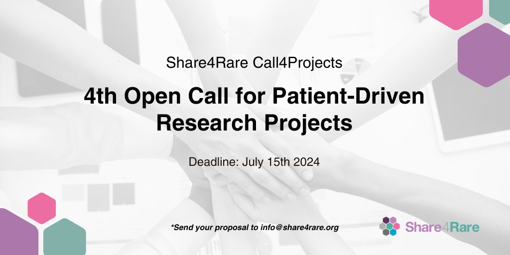 🔬 Want to kickstart a research project on your #raredisease? The #Share4Rare 4th 𝗖𝗮𝗹𝗹𝟰𝗣𝗿𝗼𝗷𝗲𝗰𝘁𝘀 is here to help you and your organisation make it happen. More information here 👉 share4rare.org/news/4th-share… Send your proposal before July 15th!