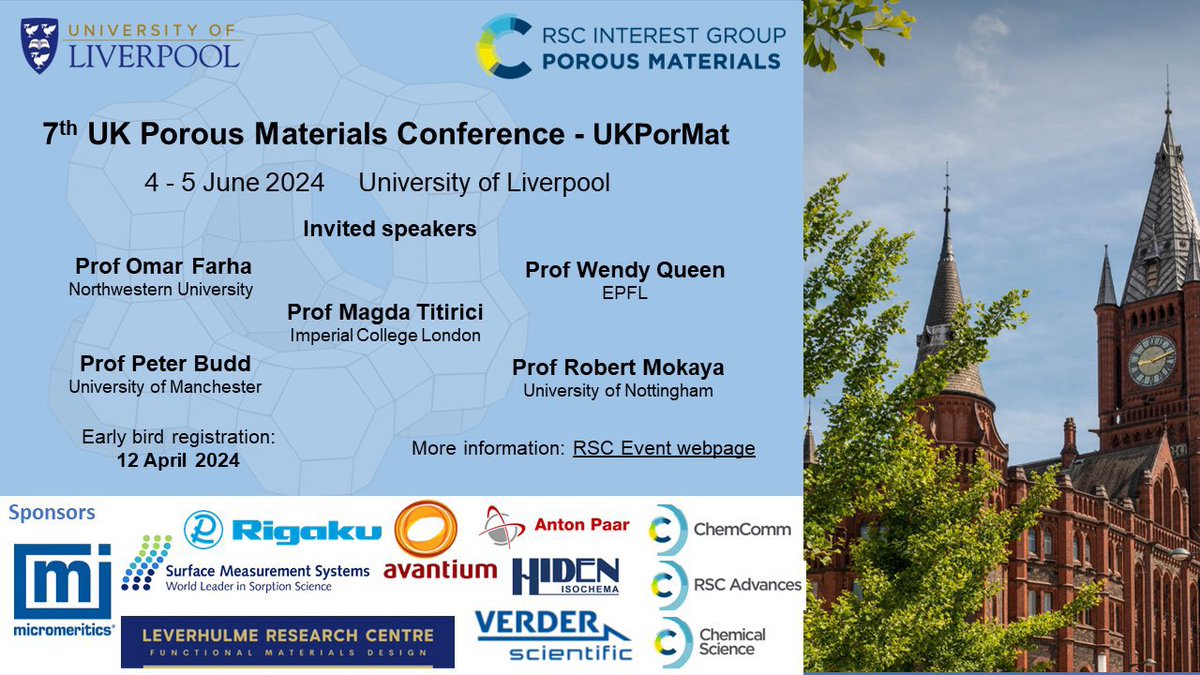 A reminder that the early bird registration deadline for @UKPorMat is fast approaching! Register by *12 April* for our lowest price to come and see @OmarFarha5 @wendyqueenepfl1 @titiricigroup and many more in Liverpool in June!
