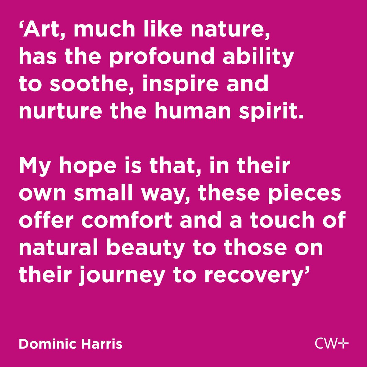 We recently installed a series of digital artworks by British artist Dominic Harris in the Haematology/Oncology Day Unit at @WestMidHospital 🦋 Dominic tells us about the importance of #ArtsInHealth. Read the news story to learn more about the project. bit.ly/3VPFx4u