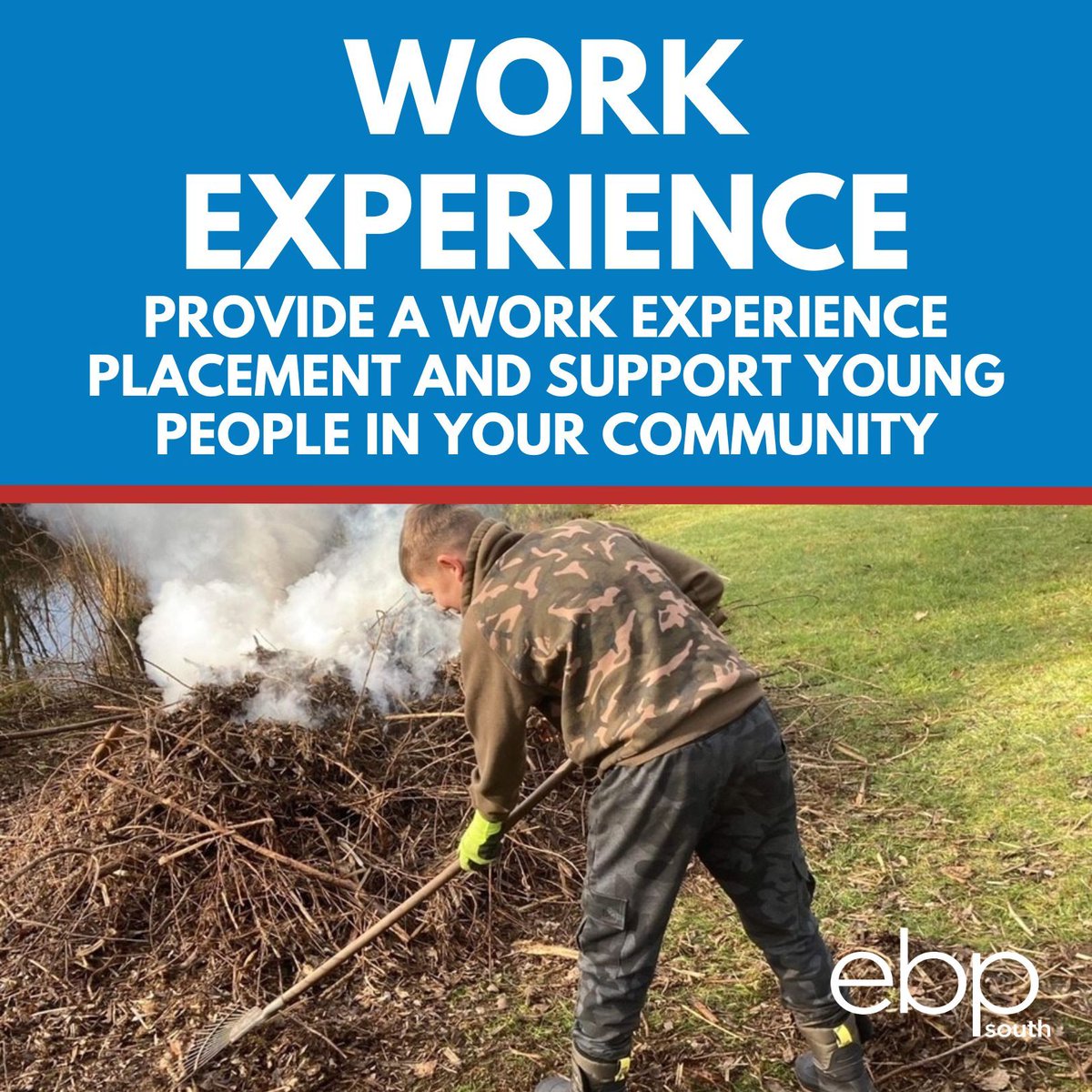 Providing a Work Experience Placement is a great way to support young people whilst bringing new ideas and skills to your business. If your business could provide this vital opportunity for a young person email workexperience@ebpsouth.co.uk. #workexperience #careers