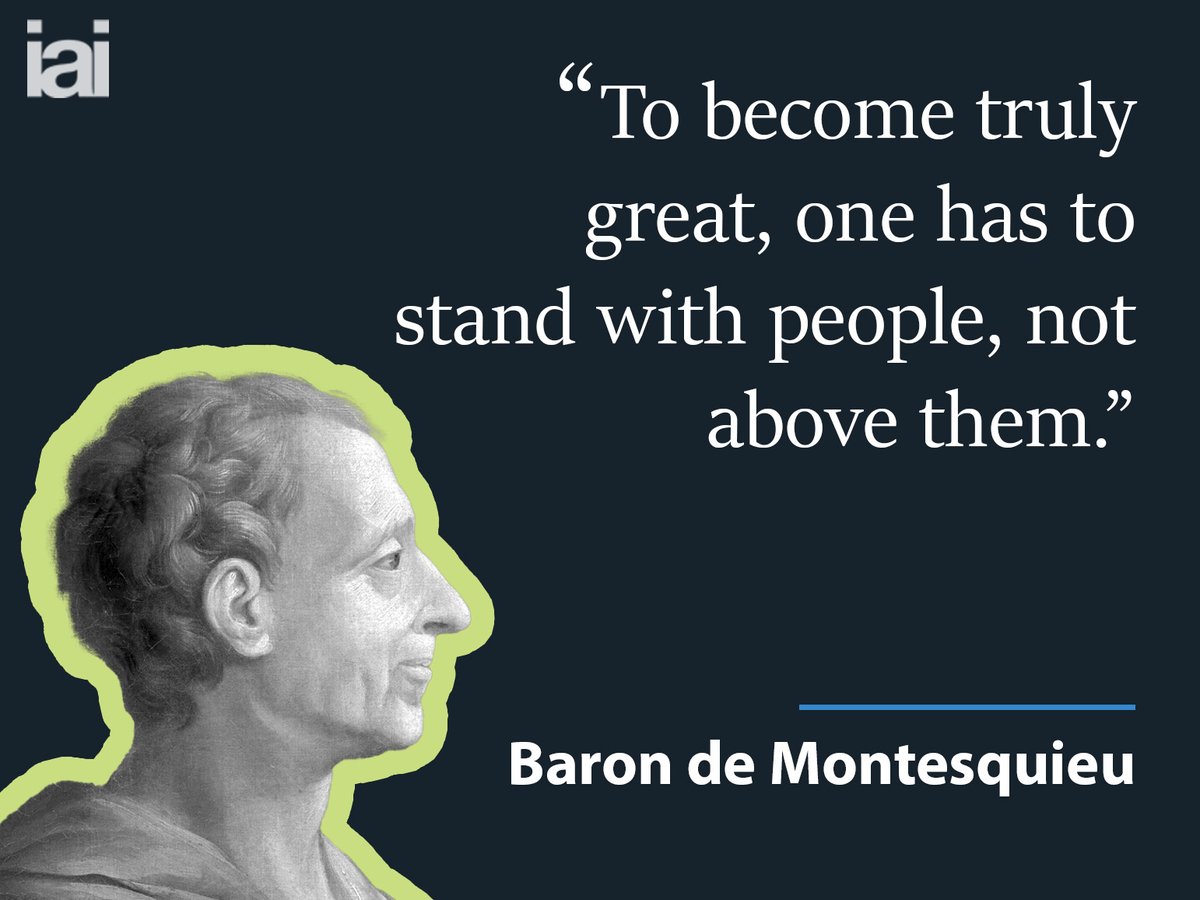 'To become truly great, one has to stand with people, not above them.' - Baron de Montesquieu #QuoteOfTheDay #Quotes #Montesquieu