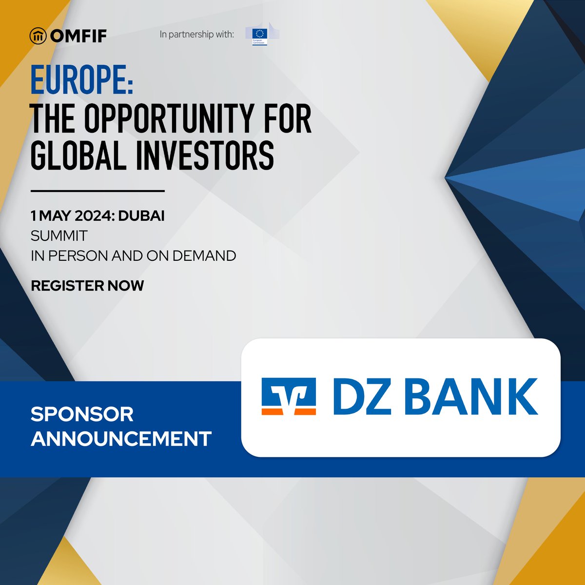 We are glad to announce @dzbank will partner with us on our EU bonds summits, taking place in Dubai and Singapore. @dzbank has been a special long-term member of OMFIF and long-standing supporter of our work with the @EU_Commission. Find out more: omfif.org/eu-bonds-creat…