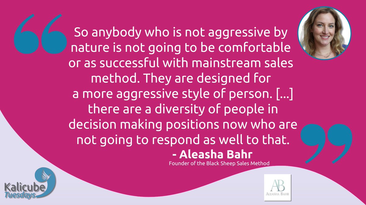 Are traditional sales methods designed for everyone? To whom is it designed for?

Explore this and more in this delightful episode of Kalicube Tuesdays with the awesome Aleasha Bahr.

Watch now! 🤩
kalicubetuesdays.com/2024/april-202…

#TraditionSalesMethod #BlackSheepSales #KalicubeTuesdays
