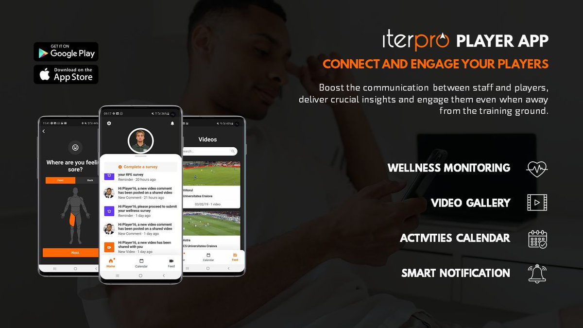 Our PLAYER APP helps smooth your workflows, whilst connecting and engaging with your players! 🔥⚽️

What are you waiting for to book a demo at the link 👉 buff.ly/3KiJMQ6

#soccer #football #digitalinnovation #sportstech #sportsanalytics #sportsbusiness #iterpro