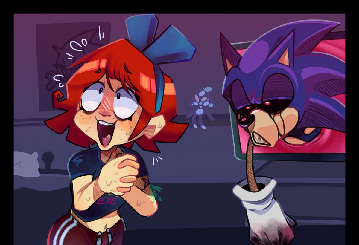 KaiGr4s0s0's tweet photo. A SONIC.EXE FANGIRL, YES, I WILL TAKE 10!!!1!
Cool design is from: @ComComically 
(Makes super duper cool draws.... Follow he....11!)
#sonicexe #sonicfanart #sonicfanart #fanart #SonicTheHedgehog #creepypasta #FNF https://t.co/OT3apDqQc1