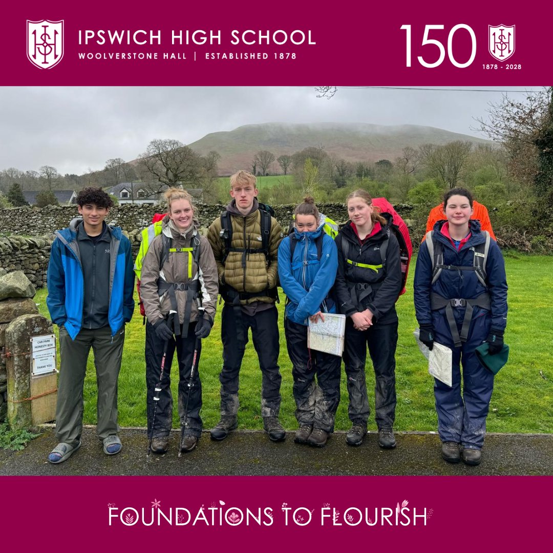 Our Gold Award @DofE students are ready for their final day. Mr. Smith couldn't be prouder of their accomplishments this week, despite the challenging conditions. Congratulations! #dofe #foundationstoflourish #ipswichhigh