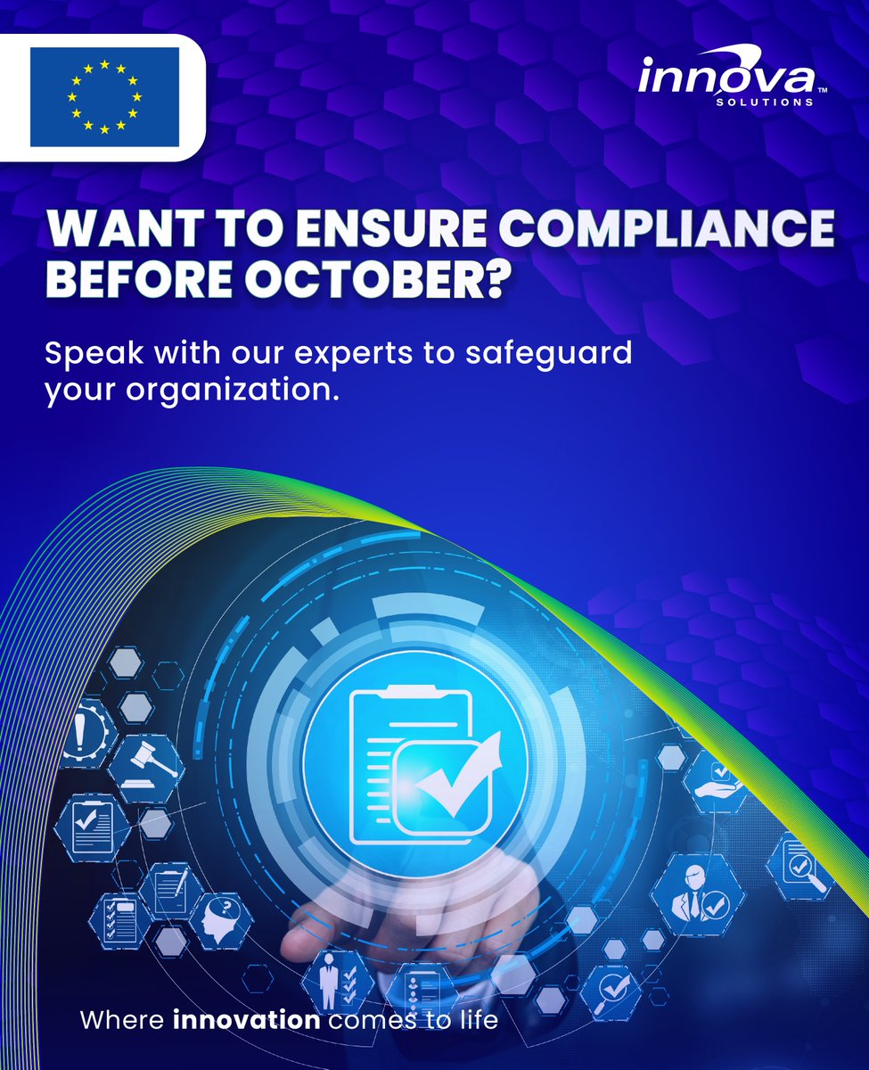 Learn more about our NIS2 compliance solutions here: okt.to/PAw9e8

#innovasolutions #NIS2 #NIS2Directive #Europe #compliance