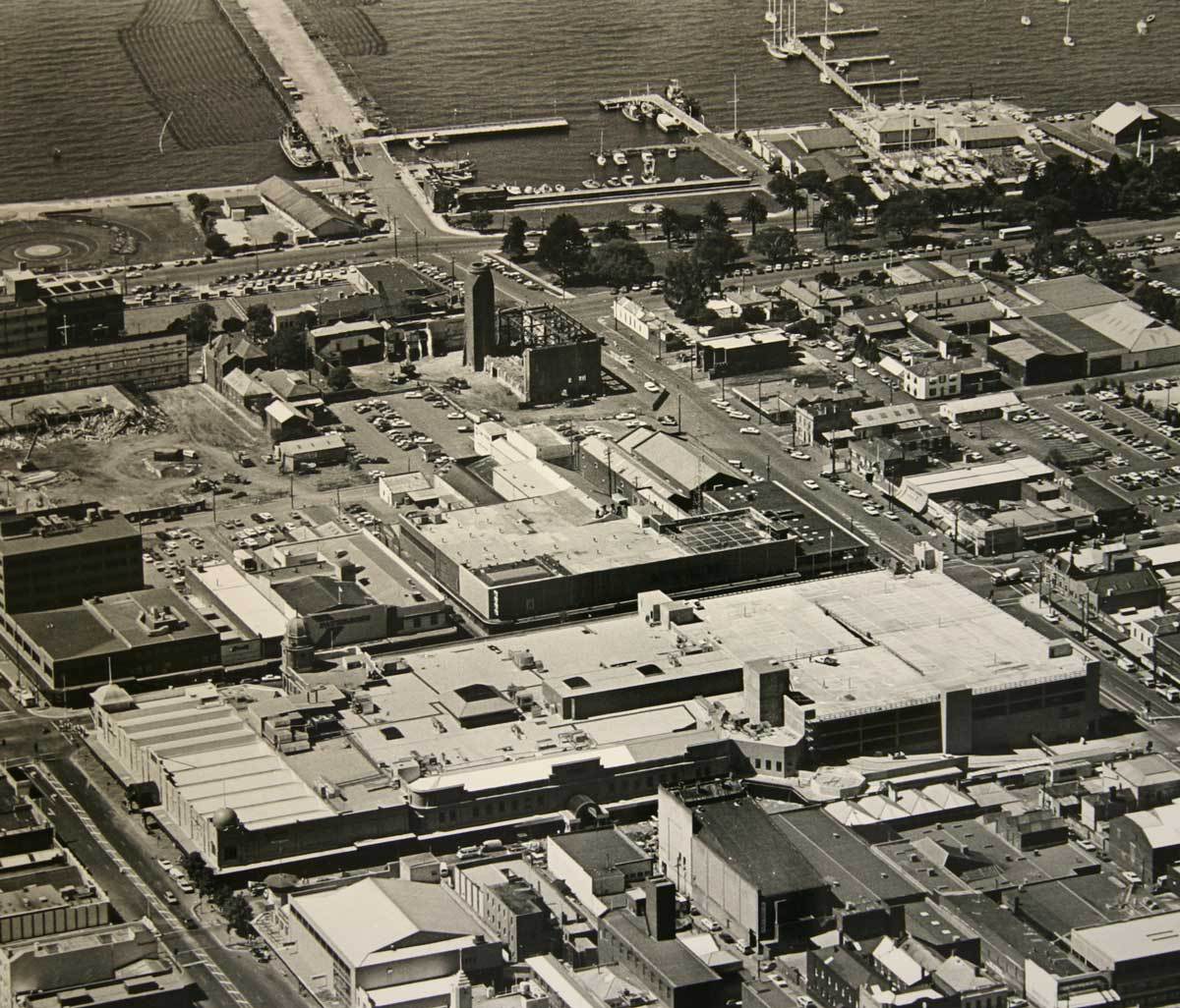 Just a few of our favourite aerial views from the archives for you to enjoy this #ThrowbackThursday. 📷1 La Trobe Tce 1982 📷2 Market Square c1980 📷3 Corio Quay c1970 📷4 Demolition works for Bay City Plaza 1985 #tbt #Geelong #aerialphotography