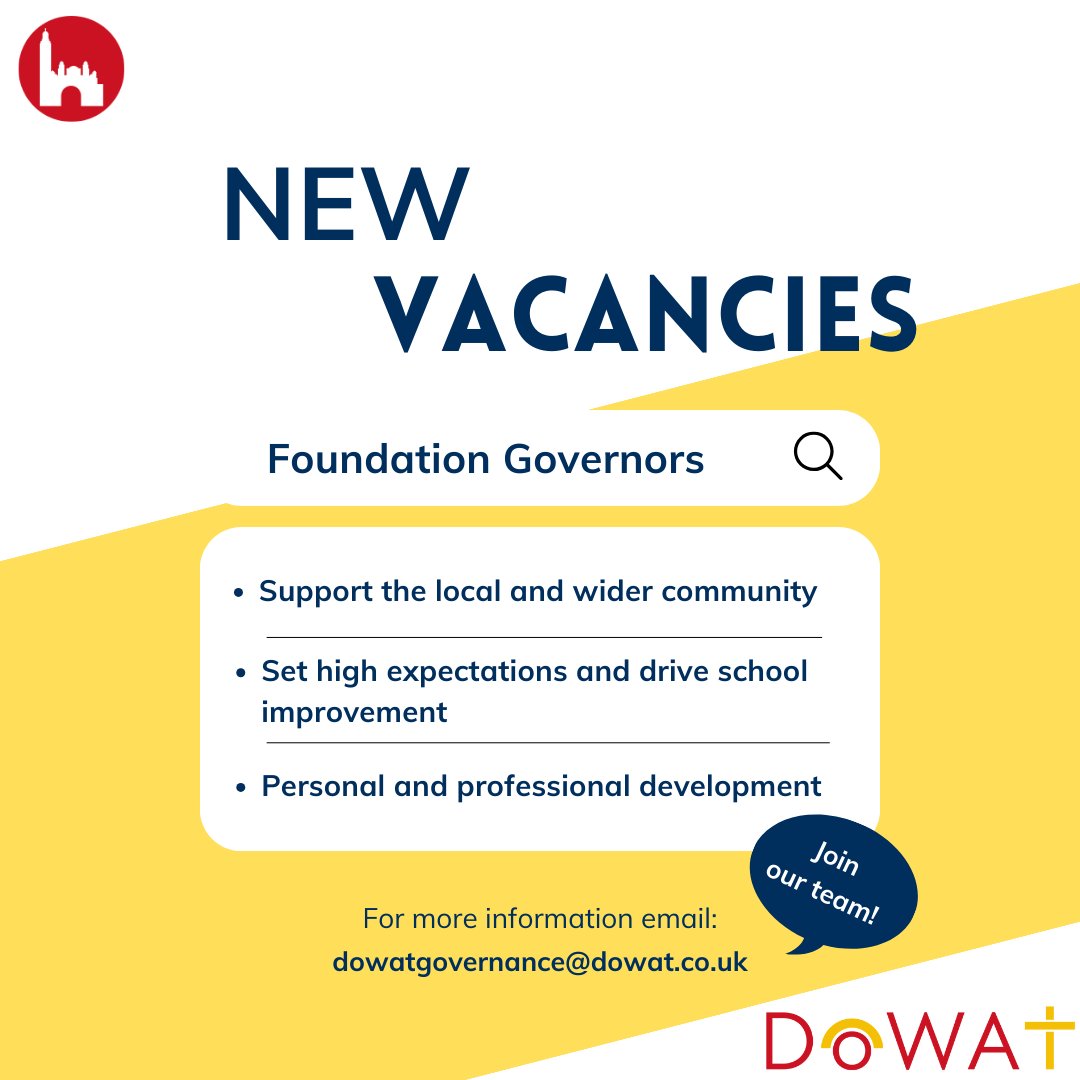 DoWAT are looking for Foundation Governors! Find out more: loom.ly/68soDgw