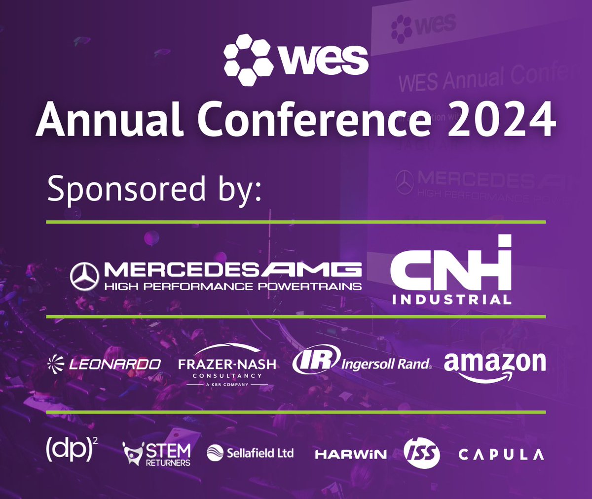 Thanks to our sponsors, we’re bringing together the best minds in Engineering for an unforgettable #AnnualConference It wouldn't be possible without their commitment to supporting WES and #WomenEngineers across the UK, which is why we are proud to call them our partners!
