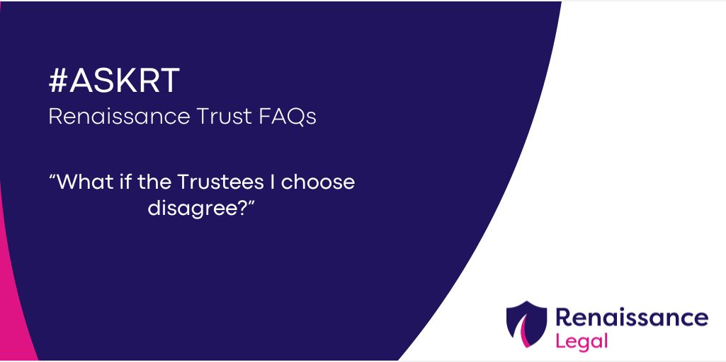 In our new series, #AskRT, we share answers to the questions we are frequently asked by our clients. Be begin with, 'What if the Trustees I choose disagree?' You can find this and other answers here: ow.ly/HEV550Rc0Qg