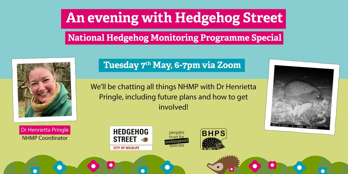 Join us for the next instalment of An Evening with Hedgehog Street. We’ll be chatting all things #NHMP with project coordinator Henrietta Pringle. #HedgehogWeek Get your free ticket! 👉 ptes.org/event/an-eveni… #HedgehogStreet is a joint campaign run by us and @hedgehogsociety