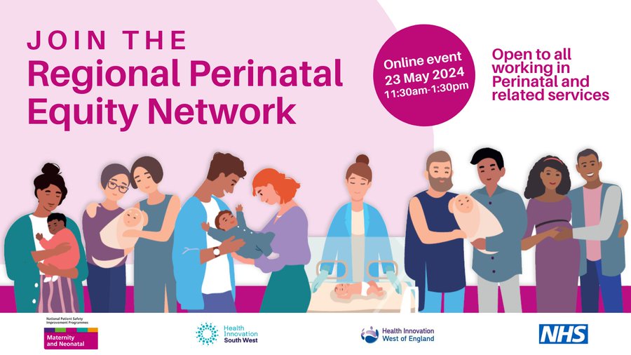 Join the Regional Perinatal Equity Network's online event, 23 May 2024 11:30 am - 1:30 pm. Open to all working in Perinatal and related services.