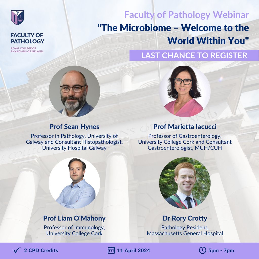 LAST CHANCE TO REGISTER Discover the mysteries of the gut microbiome and its impact on our overall health in our upcoming webinar. 📅 11 April 2024 ⁠ ⏰ 5pm - 6:30pm⁠ 2️⃣ CPD credits⁠ ⁠ Register now 👉 eur.cvent.me/qZ8eM