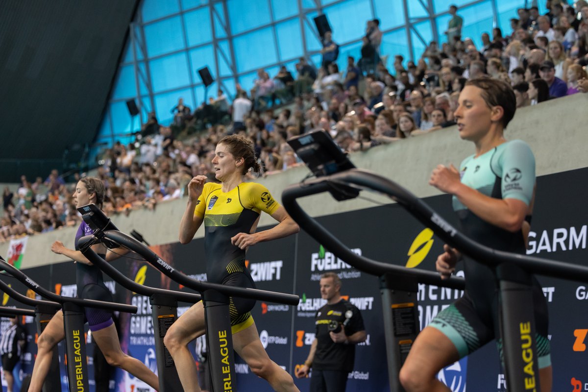 The @SuperTri_ E World Triathlon Championship powered by @GoZwift returns to @AquaticsCentre on April 13th! The innovative and award-winning format, blends real-life and virtual triathlon racing with a compelling broadcast product delivering a new generation of Esports fans.