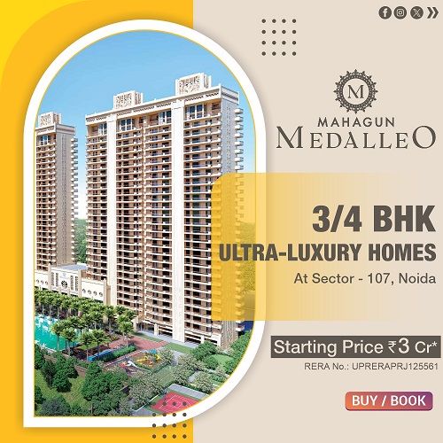 #MahagunMedalleo, 3/4  Bhk  Apartments  in Sector 107,Noida
Starting Price – 3cr*Only
Sizes - 2500 to 3720 Sqft.
  #GreaterNoida #3BhkApartments 
Hurry up Book Now +91 9643353535
Visit to propshop.org.in/mahagun-medall…
#MIvsRCB #Haryana #EidMubarak #EidUlFitr