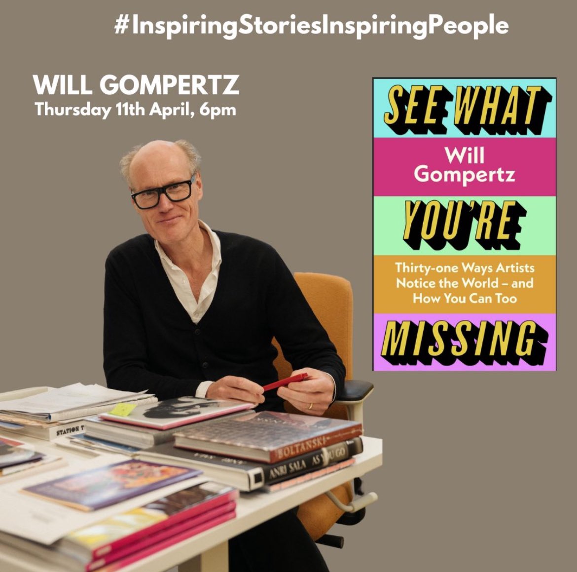 The big day has arrived! Ealing’s first ever 4 day book festival launches tonight with Will Gompertz up first, followed by Roger Moorhouse talking about their new books (see below for details). Hope to see you there! #InspiringStoriesInspiringPeople