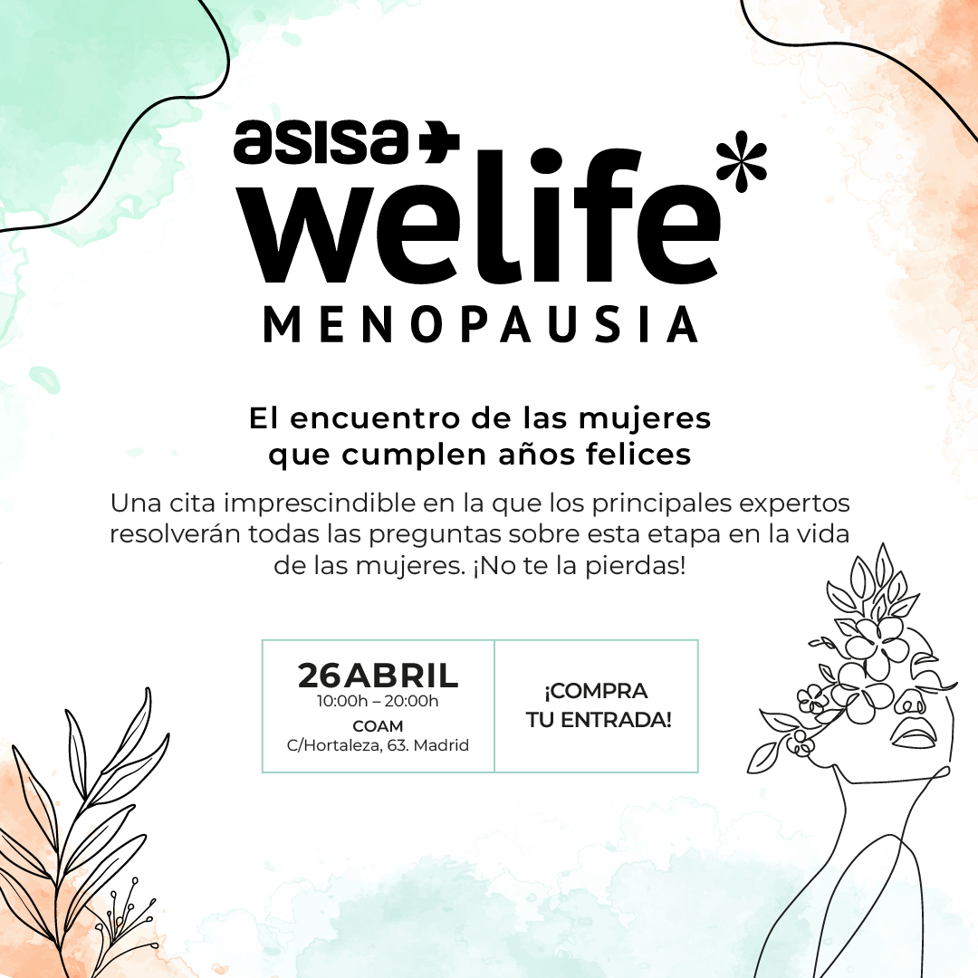 Descubre todo lo que hay que saber sobre la menopausia en ASISA WeLife Menopausia, una iniciativa de @WelifeVocento y patrocinada por ASISA, que se celebra el 26 de abril en el @COAMadrid. Más info: welifemenopausia.es #ASISAMenopausia #ASISAWeLifeMenopausia #Menopausia