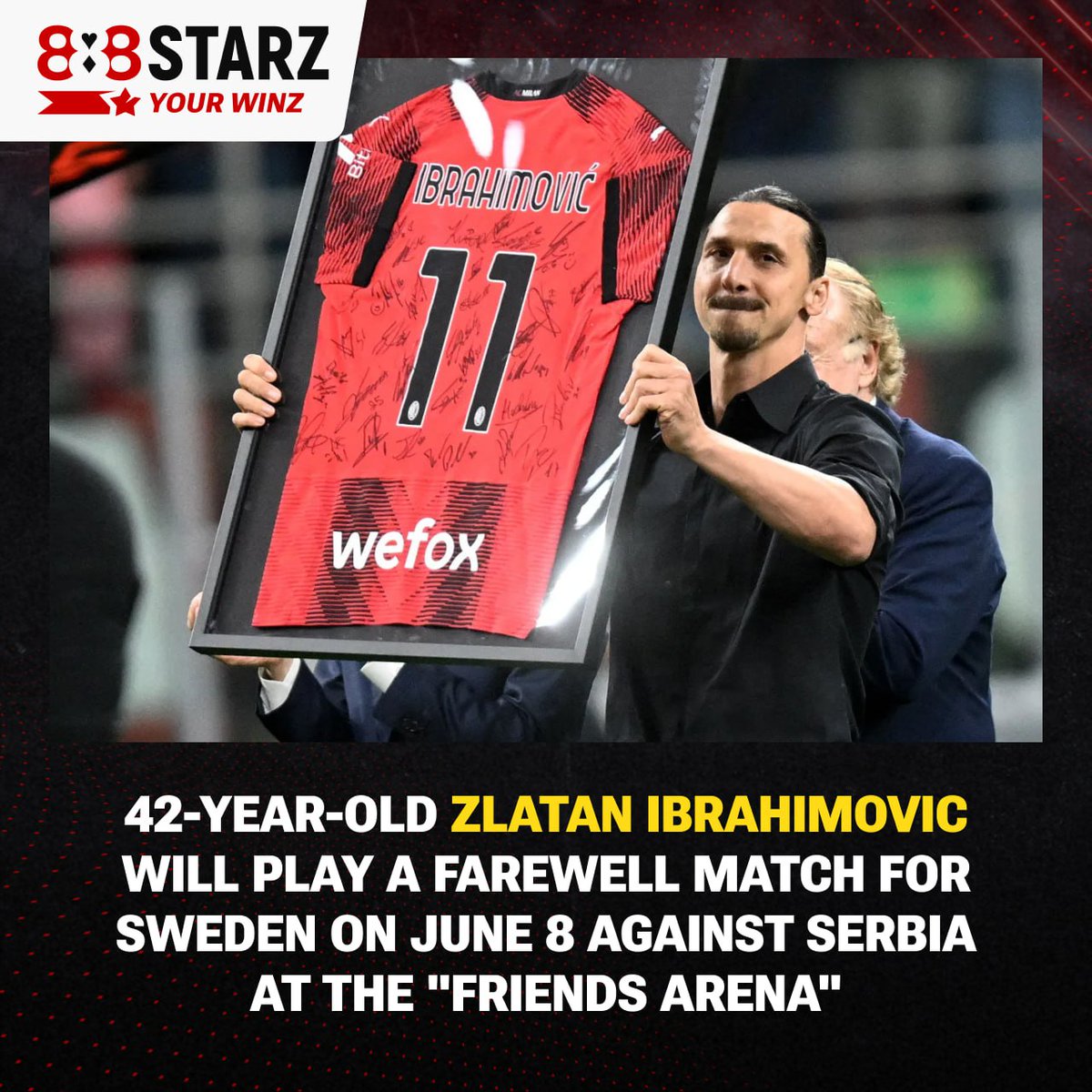 💔 On June 8th, Zlatan Ibrahimovic will say goodbye to football forever